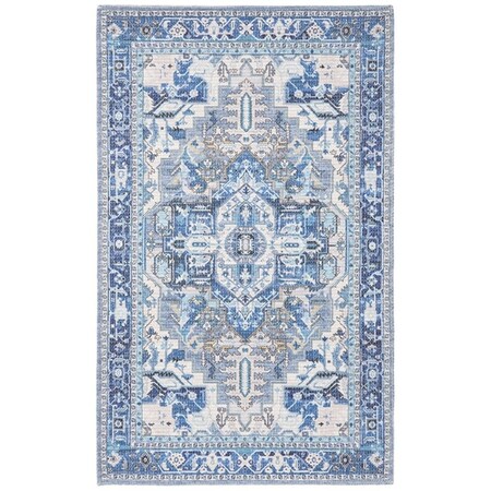 Safavieh 2 ft. 3 in. x 8 ft. Saffron Rectangle Power Loomed Rug Navy & Ivory SFN202N-28